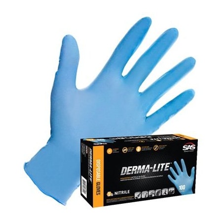 NITRILE DERMALITE 5 MIL GLVS LG (BX/100